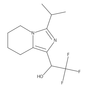 2,2,2-Trifluoro-1-(3-propan-2-yl-5,6,7,8-tetrahydroimidazo[1,5-a]pyridin-1-yl)ethanol结构式