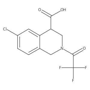 6-Chloro-2-(2,2,2-trifluoroacetyl)-1,2,3,4-tetrahydroisoquinoline-4-carboxylic acid Structure
