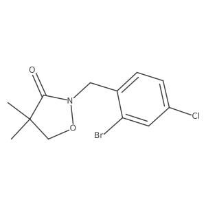 2-[(2-Bromo-4-chlorophenyl)methyl]-4,4-dimethyl-3-isoxazolidinone结构式