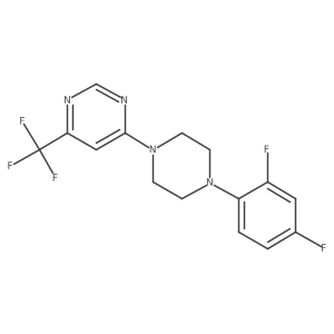 4-[4-(2,4-Difluorophenyl)piperazin-1-yl]-6-(trifluoromethyl)pyrimidine Structure