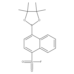 4-(4,4,5,5-Tetramethyl-1,3,2-dioxaborolan-2-yl)naphthalene-1-sulfonyl fluoride结构式