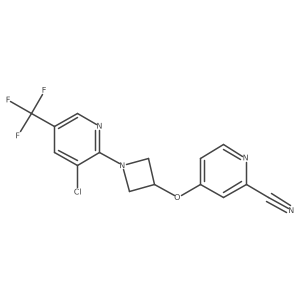4-({1-[3-Chloro-5-(trifluoromethyl)pyridin-2-yl]azetidin-3-yl}oxy)pyridine-2-carbonitrile结构式