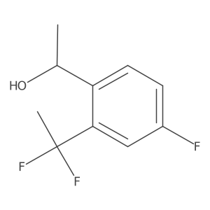 CC(O)c1ccc(F)cc1C(C)(F)F结构式