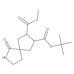 2-(tert-Butyl) 3-methyl (3S,5S)-6-oxo-2,7-diazaspiro[4.4]nonane-2,3-dicarboxylate结构式