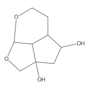 2H-1,7-Dioxacyclopent[cd]indene-2a,4(3H)-diol, hexahydro-, (2aS,4R,4aR,7aR,7bS)-结构式