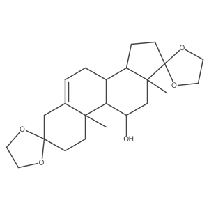 (11Alpha)-11-Hydroxyandrost-5-ene-3,17-dione Cyclic Bis(1,2-ethanediyl Acetal)结构式