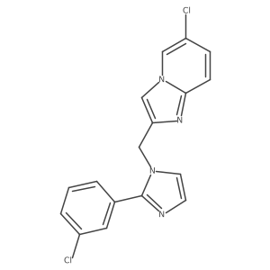 Imidazo[1,2-a]pyridine,6-chloro-2-[[2-(3-chlorophenyl)-1h-imidazol-1-yl]methyl]-结构式