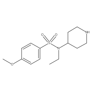 N-Ethyl-4-methoxy-N-piperidin-4-yl-benzenesulfonamide结构式