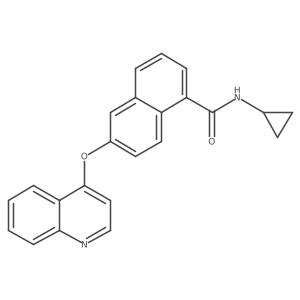 n-Cyclopropyl-6-(4-quinolinyloxy)-1-naphthalenecarboxamide Structure