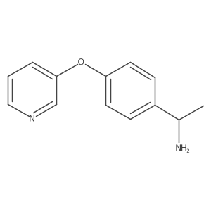 1-[4-(Pyridin-3-yloxy)phenyl]ethan-1-amine结构式