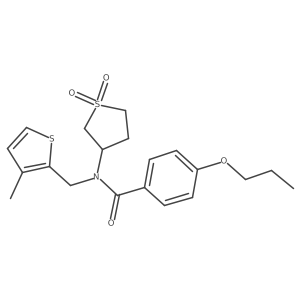 N-(1,1-dioxidotetrahydrothiophen-3-yl)-N-[(3-methylthiophen-2-yl)methyl]-4-propoxybenzamide Structure