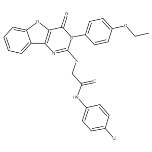 N-(4-chlorophenyl)-2-((3-(4-ethoxyphenyl)-4-oxo-3,4-dihydrobenzofuro[3,2-d]pyrimidin-2-yl)thio)acetamide Structure