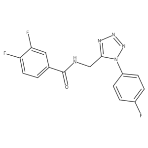 3,4-difluoro-N-((1-(4-fluorophenyl)-1H-tetrazol-5-yl)methyl)benzamide Structure