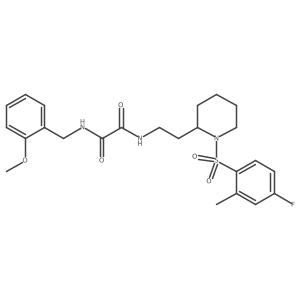 N1-(2-(1-((4-fluoro-2-methylphenyl)sulfonyl)piperidin-2-yl)ethyl)-N2-(2-methoxybenzyl)oxalamide Structure