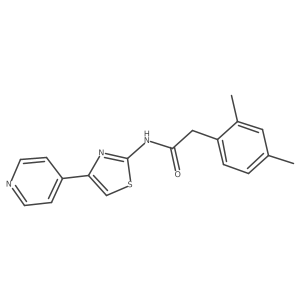 2-(2,4-dimethylphenyl)-N-(4-(pyridin-4-yl)thiazol-2-yl)acetamide结构式