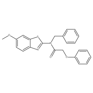 N-benzyl-N-(6-methoxybenzo[d]thiazol-2-yl)-2-phenoxyacetamide结构式