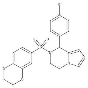 1-(4-Bromophenyl)-2-((2,3-dihydrobenzo[b][1,4]dioxin-6-yl)sulfonyl)-1,2,3,4-tetrahydropyrrolo[1,2-a]pyrazine Structure