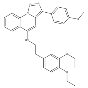 N-(3,4-diethoxyphenethyl)-3-(4-methoxyphenyl)-[1,2,3]triazolo[1,5-a]quinazolin-5-amine结构式