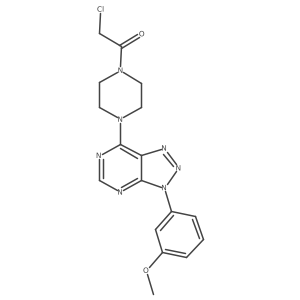 2-chloro-1-(4-(3-(3-methoxyphenyl)-3H-[1,2,3]triazolo[4,5-d]pyrimidin-7-yl)piperazin-1-yl)ethanone结构式