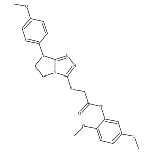 N-(2,5-dimethoxyphenyl)-2-((7-(4-methoxyphenyl)-6,7-dihydro-5H-imidazo[2,1-c][1,2,4]triazol-3-yl)thio)acetamide结构式