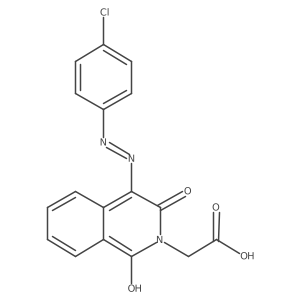 2-[4-[(Z)-2-(4-chlorophenyl)hydrazono]-1,3-dioxo-2(1H,3H)-isoquinolinyl]acetic acid Structure