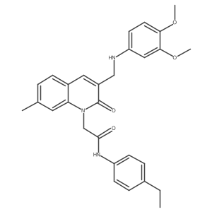 2-(3-{[(3,4-dimethoxyphenyl)amino]methyl}-7-methyl-2-oxo-1,2-dihydroquinolin-1-yl)-N-(4-ethylphenyl)acetamide Structure
