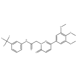 2-(6-oxo-3-(3,4,5-trimethoxyphenyl)pyridazin-1(6H)-yl)-N-(3-(trifluoromethyl)phenyl)acetamide结构式