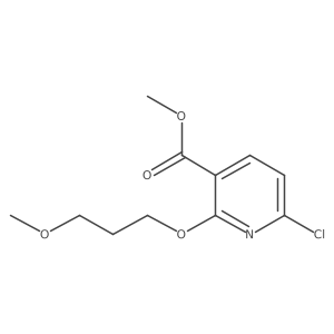 6-Chloro-2-(3-methoxypropoxy)-nicotinic acid methyl ester结构式