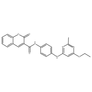N-(4-((6-ethoxy-2-methylpyrimidin-4-yl)amino)phenyl)-2-oxo-2H-chromene-3-carboxamide Structure