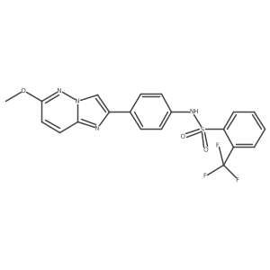 N-(4-(6-methoxyimidazo[1,2-b]pyridazin-2-yl)phenyl)-2-(trifluoromethyl)benzenesulfonamide结构式