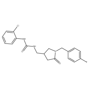 1-(2-Chlorophenyl)-3-((1-(4-fluorobenzyl)-5-oxopyrrolidin-3-yl)methyl)urea Structure