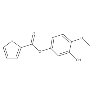 3-Hydroxy-4-methoxyphenyl 2-furoate结构式