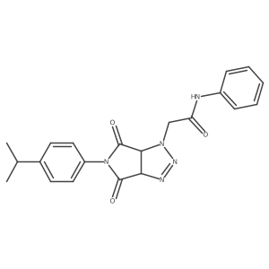 2-{4,6-dioxo-5-[4-(propan-2-yl)phenyl]-1H,3aH,4H,5H,6H,6aH-pyrrolo[3,4-d][1,2,3]triazol-1-yl}-N-phenylacetamide Structure