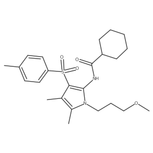 N-{1-(3-methoxypropyl)-4,5-dimethyl-3-[(4-methylphenyl)sulfonyl]-1H-pyrrol-2-yl}cyclohexanecarboxamide Structure