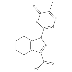 1-(6-methyl-5-oxo-4,5-dihydro-1,2,4-triazin-3-yl)-4,5,6,7-tetrahydro-1H-indazole-3-carboxylic acid结构式
