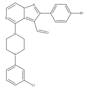 2-(4-Bromophenyl)-4-[4-(3-chlorophenyl)piperazin-1-yl]pyrazolo[1,5-a]pyrazine-3-carbaldehyde Structure