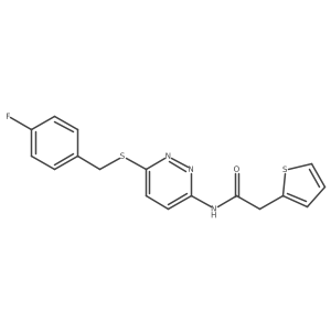 N-(6-((4-fluorobenzyl)thio)pyridazin-3-yl)-2-(thiophen-2-yl)acetamide Structure