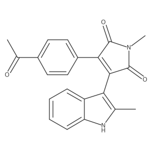 3-(4-Acetylphenyl)-1-methyl-4-(2-methyl-1h-indol-3-yl)-1h-pyrrole-2,5-dione Structure