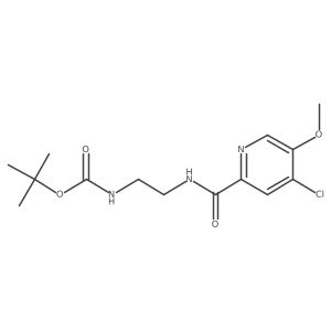 t-Butyl [2-(4-chloro-5-methoxypyridine-2-carboxamido)ethyl]carbamate Structure