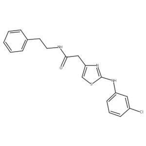 2-{2-[(3-chlorophenyl)amino]-1,3-thiazol-4-yl}-N-(2-phenylethyl)acetamide结构式