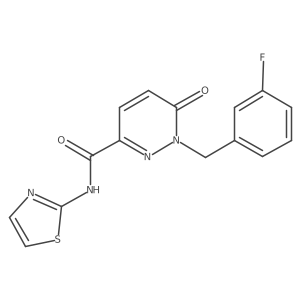 1-(3-fluorobenzyl)-6-oxo-N-(thiazol-2-yl)-1,6-dihydropyridazine-3-carboxamide结构式