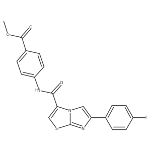Methyl 4-(6-(4-fluorophenyl)imidazo[2,1-b]thiazole-3-carboxamido)benzoate Structure