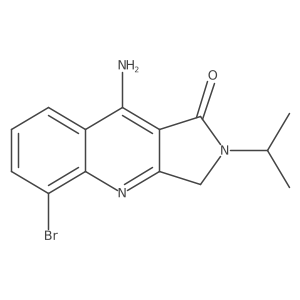9-Amino-5-bromo-2,3-dihydro-2-isopropylpyrrolo[3,4-b]quinolin-1-one结构式