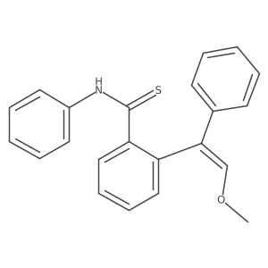 2-(2-Methoxy-1-phenylethenyl)-N-phenylbenzenecarbothioamide结构式
