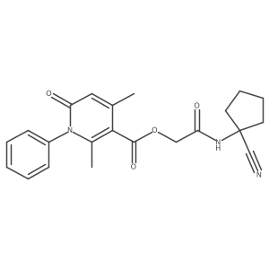 [2-[(1-Cyanocyclopentyl)amino]-2-oxoethyl] 2,4-dimethyl-6-oxo-1-phenylpyridine-3-carboxylate结构式