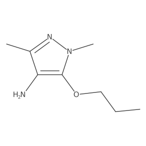 1,3-Dimethyl-5-propoxy-1H-pyrazol-4-amine结构式