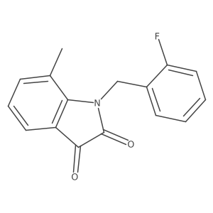 1-[(2-Fluorophenyl)methyl]-7-methyl-1H-indole-2,3-dione结构式