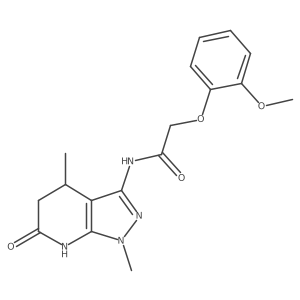 N-(1,4-dimethyl-6-oxo-4,5,6,7-tetrahydro-1H-pyrazolo[3,4-b]pyridin-3-yl)-2-(2-methoxyphenoxy)acetamide Structure