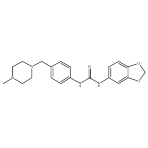 1-(Benzo[d][1,3]dioxol-5-yl)-3-(4-((4-methylpiperazin-1-yl)methyl)phenyl)urea结构式