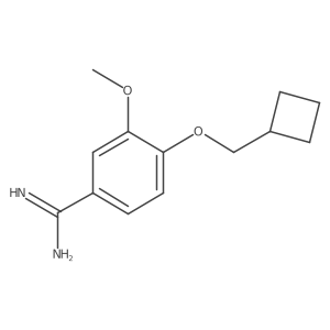 4-(Cyclobutylmethoxy)-3-methoxybenzenecarboximidamide结构式